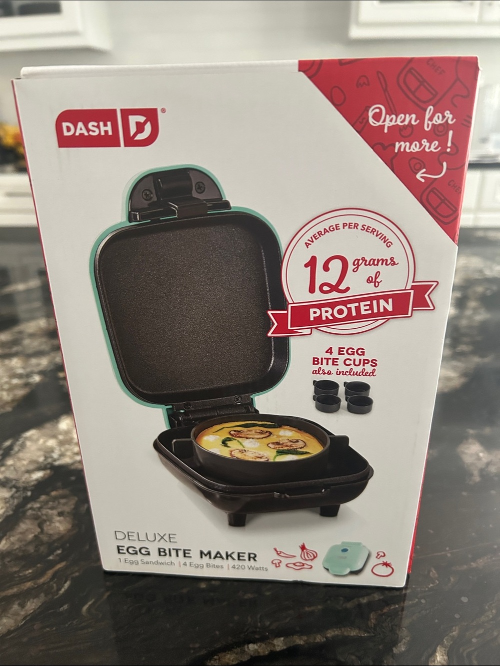 Deluxe Egg Bite Maker in Teal - Compact Breakfast Cooker